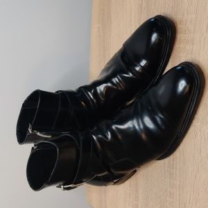 Cesare Paciotti Black Patent Ankle boots Size 9.5